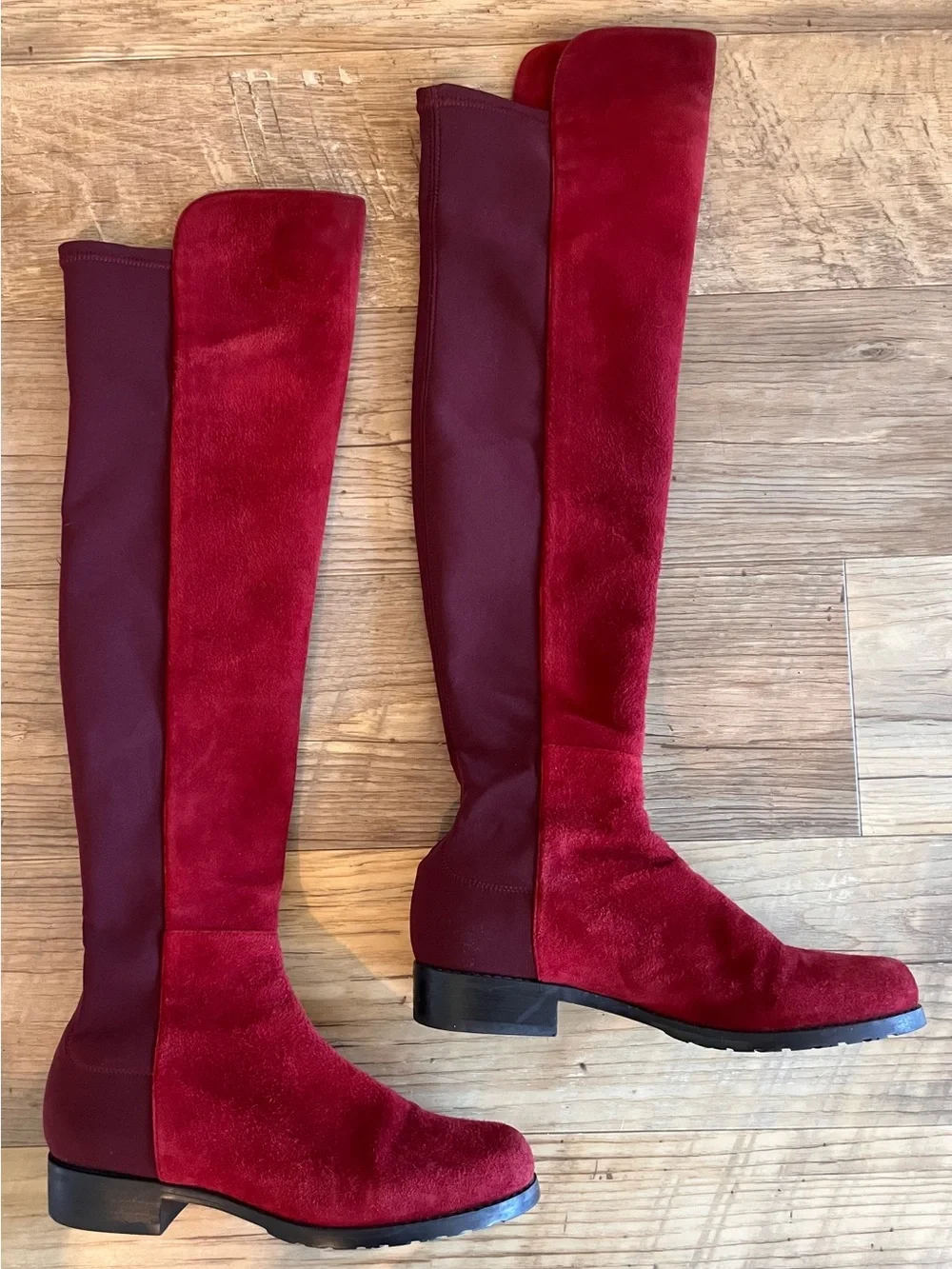 STUART WEITZMAN Women's Over-the-Knee Stretch Suede Boots- size 5.5 EUC